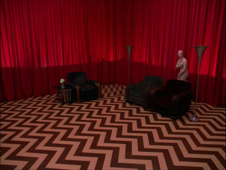 Cooper on TV on TV on TV. This sequence, which goes 11 levels deep, may be Lynch’s way of saying that shows in Twin Peaks: The Return are “nested” and there are, indeed, shows within the shows.